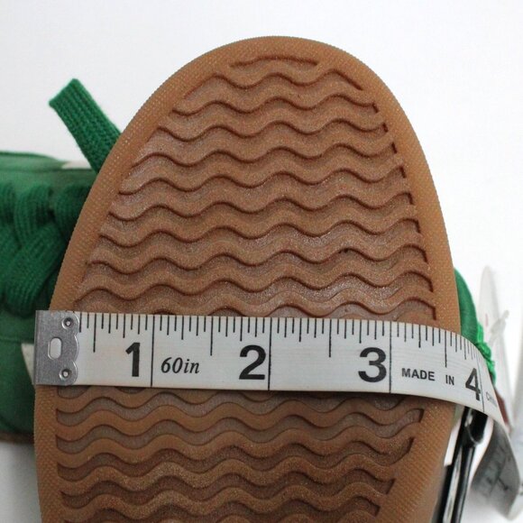 Wonder Nation Boy's Green & White Lace Up Non Marking Sneaker Tennis Shoes - Picture 10 of 13